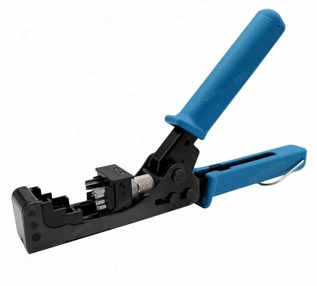 Termination Tool for 180 Degree Colored Plate Keystone Jacks